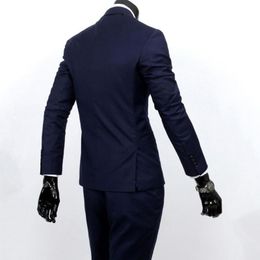 Men's Tracksuits Cardigan 3 Pcs/Set Great Split Wedding Suit Set Zipper Business Long-sleeve Coat For Stage ShowMen's