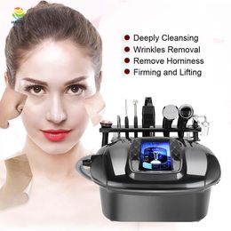 Microdermabrasion 9 handles multifunction RF face deep cleansing microcurrent face massage ion therapy remove black head machine