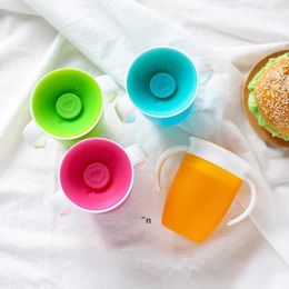 360 Degree tumblers Cup Swivel Baby Learning Cups with Dual Handle Flip Leak Proof Baby Water Cups Feeding Bottle BPA Without Lid RRE13977