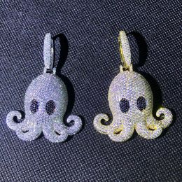 Pendant Necklaces Octopus Necklace With Chain Fashion Mens Hip Hop Jewellery Micro Pave Zircon Animal Iced Out NecklacePendant
