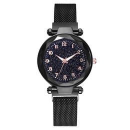 Wristwatches Net Red Same Paragraph Quartz Watch Mesh Strap Korean Ladies Student Starry Sky Gift Diamond WatchWristwatches