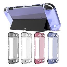 Clear Anti-Scratch Crystal Case Transparent Crystal Flip Protector Skin Cover For Nintendo Switch OLED Hard Shell FEDEX DHL UPS FREE SHIP