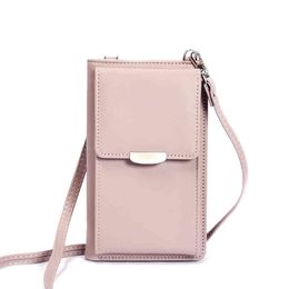 2022 fashion luxury women crossbody handbag cheap price PU leather mini shoulder phone bag women card holder wallet