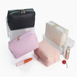 Portable Make Up Bag PU Leather Cosmetic Pouch for Women Makeup Travel Organiser Case Storage Handbag for Girls