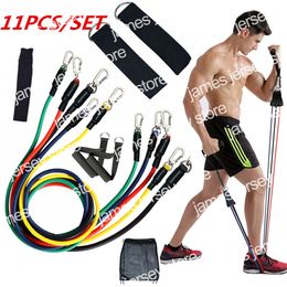 Neue 11 teile/satz Übungen Widerstand Bands Latex Tubes Pedal Excerciser Körper Home Gym Fitness Training Workout Yoga Elastische Zugseil ausrüstung