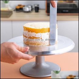 Baking Pastry Tools Bakeware Kitchen Dining Bar Home Garden 12Inch Aluminium Alloy Birthday Cake Turntable Dhjmv