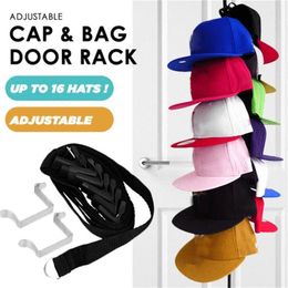 Hooks & Rails 1PC Adjustable Hook Rack With Garment Cap After Door Hang Rope Multi-purpose Back Hanger Hanging Coat Storage