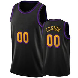 Printed Los Angeles Custom DIY Design Basketball Jerseys Customization Team Uniforms Print Personalized any Name Number Men Women Kids Youth Boys Black Jersey