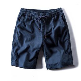 Summer Casual Mens Shorts Linen Cotton Fashion Men Bermuda Beach Joggers Trousers Knee Length PT-204 Men's