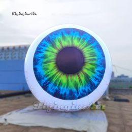 Huge Inflatable Eyeball Balloon 5m Large Air Blow Up Zombie Eye Ball Model With LED Light For Carnival Stage And Halloween Decoration