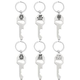Multifunctional Keychain Pendant Bottle Opener Screwdriver Wrench Father's Day Christmas Gift Keychains Jewelry Accessories Present