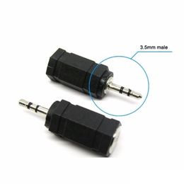 2.5mm Stereo Female to 3.5 mm Stereo Male Plug Audio Jack Adapter Supports Microphone and Headphone