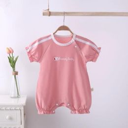 2022 Summer Baby Jumpsuit Cartoon Cotton Baby Romper Sports Wind Short Sleeve O-neck Boys and Girls Clother Two Kinds