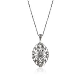 Vintage Spider Pendant Marcasite Necklaces for Women Men Elegant Jewellery for Party Accessories