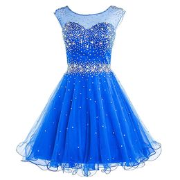 Lace Beaded Chiffon Homecoming Dresses Short A-Line Mini Graudation Cocktail Prom Party Gown A13