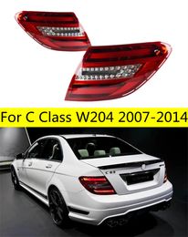 Car Tail Lights For W204 C200 2007-2014 C300 C260 LED Dynamic Turn Signal Lights Brake Reversing Taillights