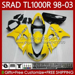 Yellow black OEM Body For SUZUKI SRAD TL1000R TL-1000R TL1000 R 98 99 00 01 02 03 Bodywork 118No.75 TL 1000R 98-03 TL-1000 TL 1000 R 1998 1999 2000 2001 2002 2003 Fairing Kit