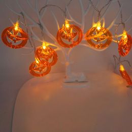 Strings LED Halloween Pumpkin Spider Bat Skull String Lights Lamp Diy Hanging Horror Decoration For Home Party SuppliesLED LEDLED