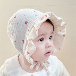 Topi Bayi Baru Lahir untuk Anak Perempuan Katun Musim Semi Panas Matahari Aksesori Balita Anakanak Halhal 220611