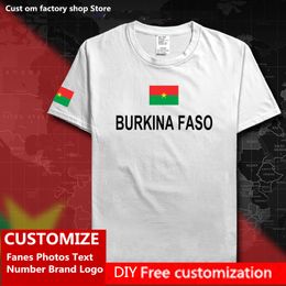 Burkina Faso T shirt Custom Jersey Fans DIY Name Number Brand High Street Fashion Hip Hop Loose Casual T shirt 220616