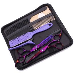 5.5 6.0 Barber Scissors 440C Professional Hairdressing Thinning Shears Salon Cutting Set 1011#Zi-K-A 220317