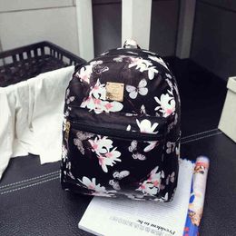 Fashion Backpack for Women Butterfly Women's Bags Casual Women's Backpack Small School Bag Mobile Phone Bag Casual Travel Bag J220620