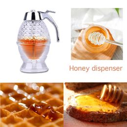 Storage Bottles & Jars Juice Syrup Honey Jar Container Bee Drip Dispenser Kettle Stand Holder Cup Kitchen Cooking Accessories Squeeze Bottle