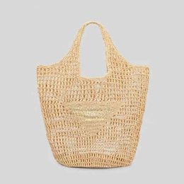 Beach Bags Summer Travel Raffia Straw Wicker Totes Women Luxury Designer Fashion Paris Woven Shopping Hollow Out Handbag