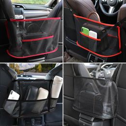 Car Organizer Net Pocket Handbag Holder Seat Storage Between Pet Barrier Dog Auto Interior AccessoriesCar
