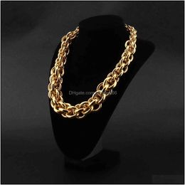 -Collares colgantes colgantes joyas 4pcs/set de color oro collar grande para mujeres fiesta de la noche de la noche