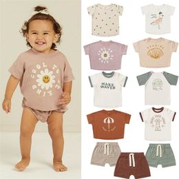 EnkeliBB Cute Toddler Boy Summer Tshirts Girls Lovely Cartoon Pattern Tees Children Short Sleeve Tshirt RC 220607