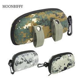 Tactical Camouflage Molle Sunglasses Box EVA Zipper Glasses Storage Case Outdoor EDC Eyewear Accessory Bag 220812