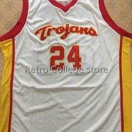 Sjzl98 Men's 24 BRIAN SCALABRINE USC Trojans Basketball Jersey Embroidery Stitched mens jerseys