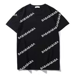 Men's T shirt Dilapidated Letters Pattern Print Women's Fshion Casual Tops Unisex MensTees Boys Girls Summer Clothes M-4XL