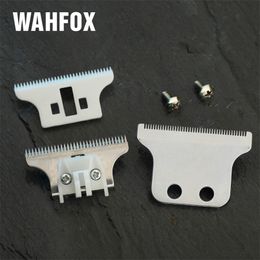 WAHFOX Pro Barber Trimmer Detailer Blades for 8081 Professional Hair Clipper Replacement Steel And Ceramic T Cutter Blade 220712