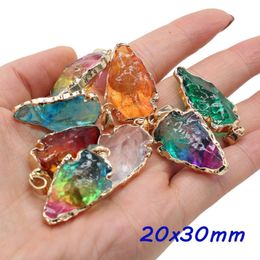 Pendant Necklaces 7 Chakras Energy Stone Pendants Reiki Heal Multi-color Crystal High Quality For Jewellery Making DIY Necklace Earrings Gifts