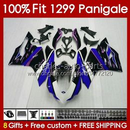 OEM Body For DUCATI Panigale 959 1299 S R 959R 1299R 15-18 Bodywork 140No.29 959-1299 959S 1299S 15 16 17 18 Frame 2015 2016 2017 2018 Injection mold Fairing blue black blk