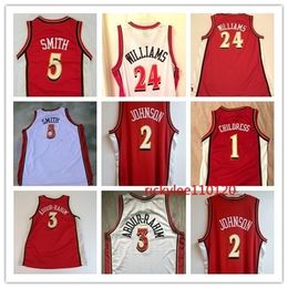 Nc01 basketball jersey college Atlanta Shareef 3 Abdur-Rahim jersey joe 2 johnson throwback mesh stitched embroidery custom big size S-5XL