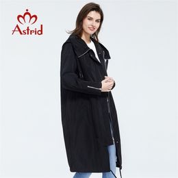 Astrid Spring fashion long trench coat Hooded high quality Urban female Outwear trend Loose Thin coat AS7017 201030