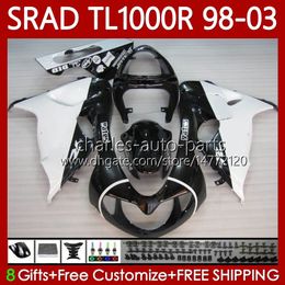 OEM Body For SUZUKI White black SRAD TL1000R TL-1000R TL1000 R 98 99 00 01 02 03 Bodywork 118No.96 TL 1000R 98-03 TL-1000 TL 1000 R 1998 1999 2000 2001 2002 2003 Fairing Kit