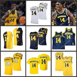 Moussa Diabate Basketball Jersey Michigan Wolverines Basketball jerseys 2022 NCAA Custom School Stitched College Wears