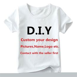 Kids Customised Tshirt Name custom birthday t shirt Your Own Design T shirt Boys and Girls DIY Clothes Contact us First dHKP00 220615