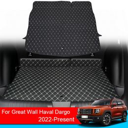 1PC Leather Car Rear Trunk Mat For Great Wall Haval Dargo 2022-2024 Waterproof Protective Cargo Liner Tray Floor Pad Accessories