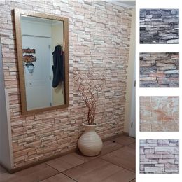Foam 3D Wall Stickers Self Adhesive Wallpaper Panels Home Decor Living Room Bedroom House Decoration Bathroom Brick Wall Sticker 220727