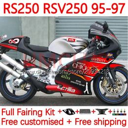 Fairings Kit For Aprilia RSV250RR RS-250 RSV250 RS RSV 250 RSV-250 95-97 158No.41 RS250RR RS250 RR 1995 1996 1997 RSV250R RS250R 95 96 97 Motorcycle Bodys matte Colour