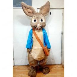 Performance Brown Rabbit Mascot Costumes Halloween Christmas Cartoon Character Outfits Suit Advertising Carnival Unisex Adults Outfit