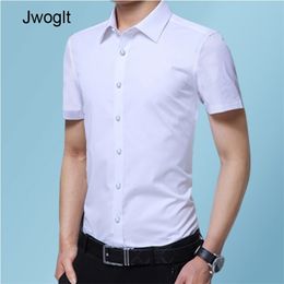 Summer New Fashion Cotton Short Sleeve Shirt Slim Fit Button Male Social Casual Pink White Black Dress Shirt 5XL 6XL 7XL 8XL 210412