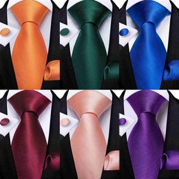 purple cufflinks for men UK - Classic Men Solid Red Blue Purple Pink Tie 8cm Wedding Party Necktie Hanky Cufflinks Shirt Dress Accessories Cravat Gift DiBanGu H241G