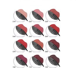 Makeup Rouge Lipstick Matte Waterproof Lip Stick 12 Colours Easy To Wear Nutritious Wholesale Batom Luxury Lipsticks