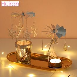 Snowman Metal Candlestick Merry Christmas Decor for Home Cristmas Table Ornaments Navidad Xmas Gifts Year Y201020